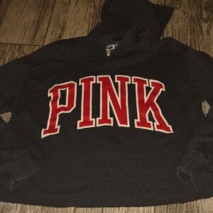 Pink Victoria's Secret Pink Logo Gray Fabric